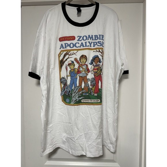 Ringer Other - Ringer, Unisex "My First Zombie Apocalypse" Short Sleeve‎ T-shirt, Size 2XL